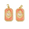 Brass Enamel Pendants KK-L190-008G-2