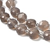 Natural Grey Agate Beads Strands G-B153-A01-4