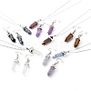 Bullet Shaped Natural Mixed Gemstone Jewelry Sets SJEW-JS01204-1