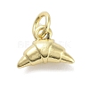 Rack Plating Croissant Brass Pendants KK-M293-02G-1