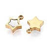 Natural White Shell Star Charms STAS-N115-43G-2