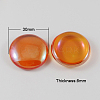 Electroplated Glass Cabochons GGLA-R004-30mm-1-1
