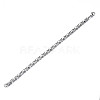 201 Stainless Steel Byzantine Chain Bracelet BJEW-S057-85-2