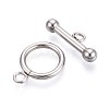 Non-Tarnish 304 Stainless Steel Ring Toggle Clasps STAS-A092-09I-P-2