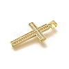 Rack Plating Brass Micro Pave Cubic Zirconia Pendants KK-L226-005G-03-2