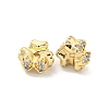 Brass Micro Pave Clear Cubic Zirconia Charms KK-Z044-04G-2