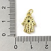 Brass Micro Pave Cubic Zirconia Charms KK-M283-13C-02-3