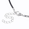 Waxed Cotton Cord Necklace Making X-MAK-S032-1.5mm-B01-4