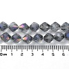 Electroplate Transparent Glass Beads Strands EGLA-I019-HR02-5