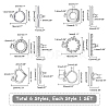 Unicraftale 304 Stainless Steel Toggle Clasps STAS-UN0011-42P-2