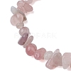 Natural Rose Quartz Beads Kids Bracelets BJEW-JB10611-08-3