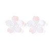 Flower Acrylic Bead Caps X-SACR-T017-51B-3