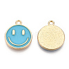 Light Gold Tone Alloy Enamel Pendants ENAM-N056-197D-1