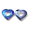Electroplated Glass Pendants EGLA-O008-01D-2