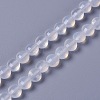 Natural White Agate Beads Strands G-L493-21-1