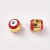 Alloy Enamel European Beads LS-ENAM-WH0047-14L-1
