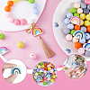 DIY Rainbow Keychain Making Kit DIY-SC0022-46-3