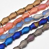 Frosted Electroplate Glass Fish Beads Strands EGLA-M001-M-1