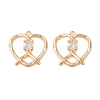 Brass with Glass Rhinestone Pendants KK-N254-64G-1