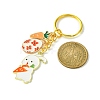 Easter Egg & Rabbit & Carrot Alloy Enamel Pendant Keychain KEYC-JKC00580-3