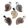 Natural Grey Agate Pendants G-B127-11P-10-2