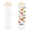 Cloud Wooden Hairpin Hair Clip Hanging Holder Storage Organizer WH-WG78846-01-1