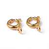 Golden Tone Jewelry Components Brass Spring Ring Clasps X-EC095-G-3