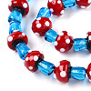 Handmade Lampwork Beads Strands X-LAMP-N024-09D-4