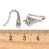 Brass Micro Pave Clear Cubic Zirconia Earring Hooks KK-R149-22P-3