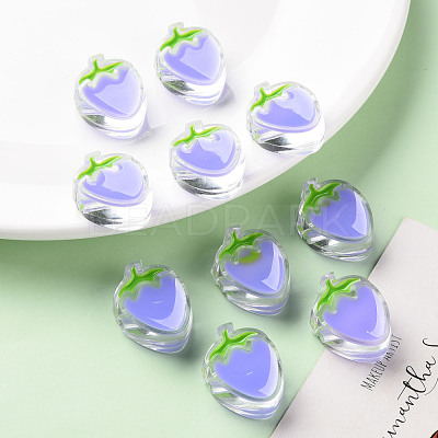 Transparent Enamel Acrylic Beads TACR-S155-003J-1