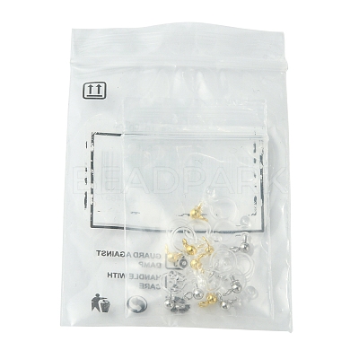12Pcs 2 Colors 304 Stainless Steel and Plastic Clip-on Earring Findings KY-FS0001-28-1