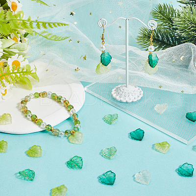 100Pcs Transparent Glass Pendants GLAA-SC0002-45-1