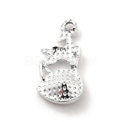 UV Plating Alloy Glass Pendants PALLOY-M209-03P-1