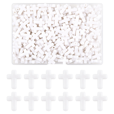 200Pcs Opaque Acrylic Beads SACR-FS0001-39I-1