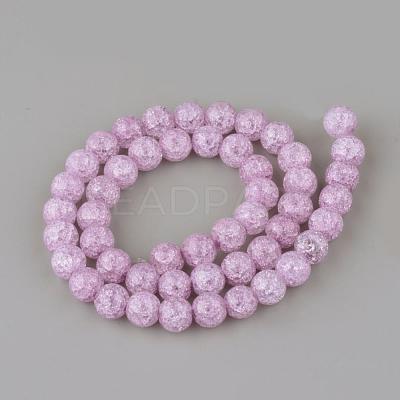 Synthetic Crackle Quartz Beads Strands GLAA-S134-8mm-14-1