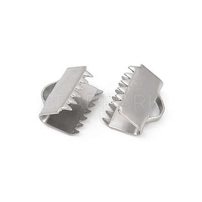 304 Stainless Steel Ribbon Crimp Ends STAS-E471-05J-P-1