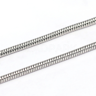 Tarnish Resistant 304 Stainless Steel Round Snake Chains X1-CHS-L001-163-2mm-1