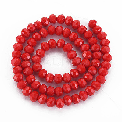 Opaque Solid Color Glass Beads Strands EGLA-A034-P4mm-D22-1