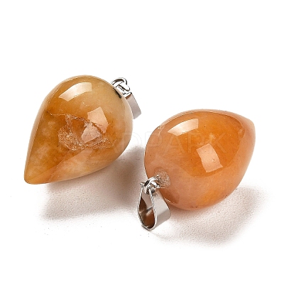 Natural Topaz Jade Pendants G-M424-02P-02-1