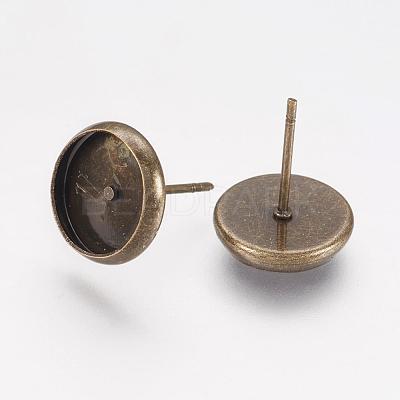 Brass Stud Earring Settings KK-I001-AB-NF-1