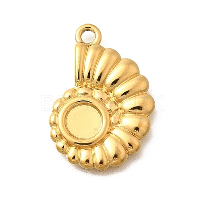 304 Stainless Steel Pendant Cabochon Settings STAS-E545-04-M-1