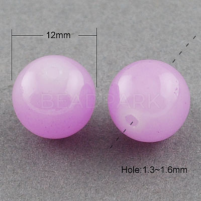 Imitation Jade Glass Beads Strands DGLA-S076-12mm-22-1