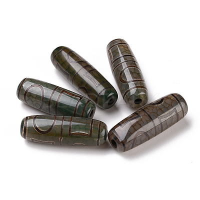 Tibetan Style dZi Beads X-TDZI-E004-03-1