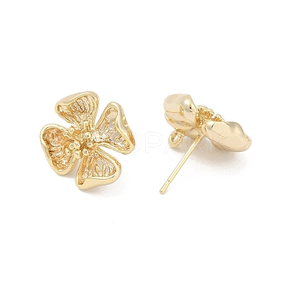 Brass Stud Earring Findings KK-Z099-05G-02-1