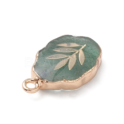 Natural Green Strawberry Quartz Pendants X-G-K333-01G-1