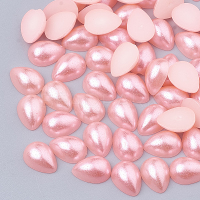ABS Plastic Imitation Pearl Cabochons SACR-R749-6x4mm-Z17-1