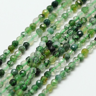 Natural Moss Agate Beads Strands X-G-A129-2mm-01-1