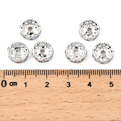 Brass Grade A Rhinestone Spacer Beads RSB039NF-02-1