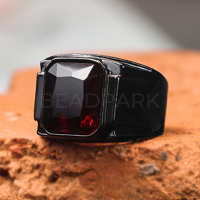 Alloy with Glass Finger Rings for Men FS-WG2A945-05-1