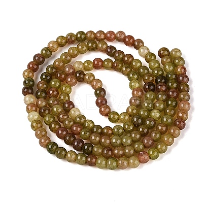 Ombre Effect Dyed Crackle Glass Beads Strands GLAA-Q106-01A-B01-1